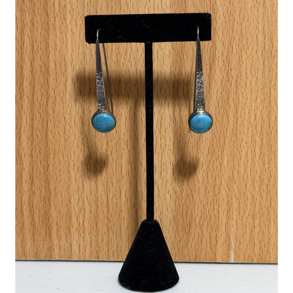 Vintage Silpada Statement Turquoise Sterling Silver Earrings